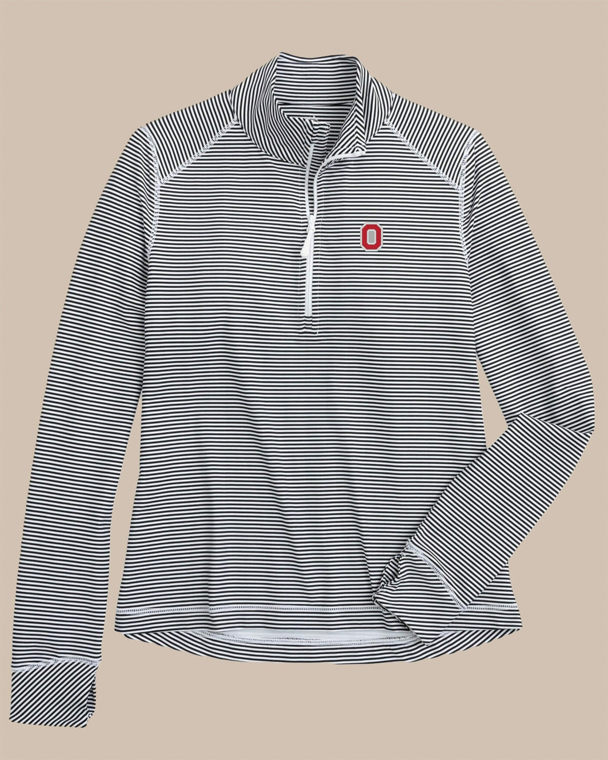 Ohio State Buckeyes Striped Quarter Zip | Southern Tide Featured