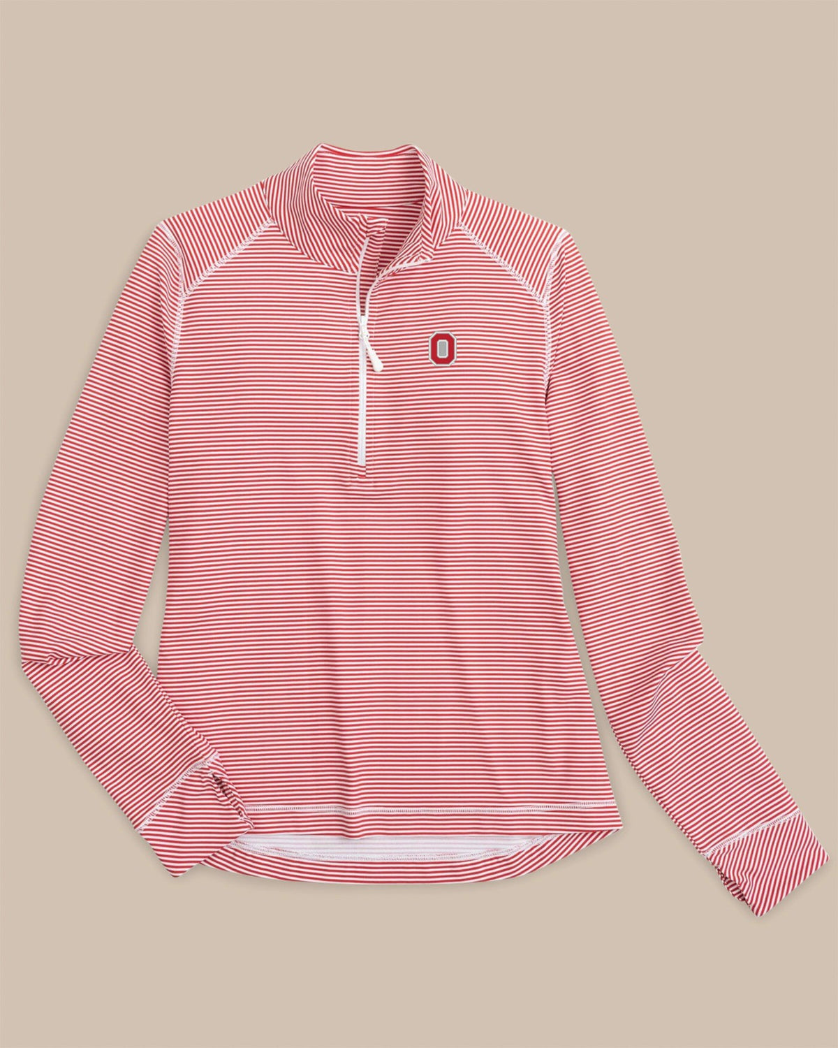 Ohio State Buckeyes Striped Quarter Zip | Southern Tide Featured