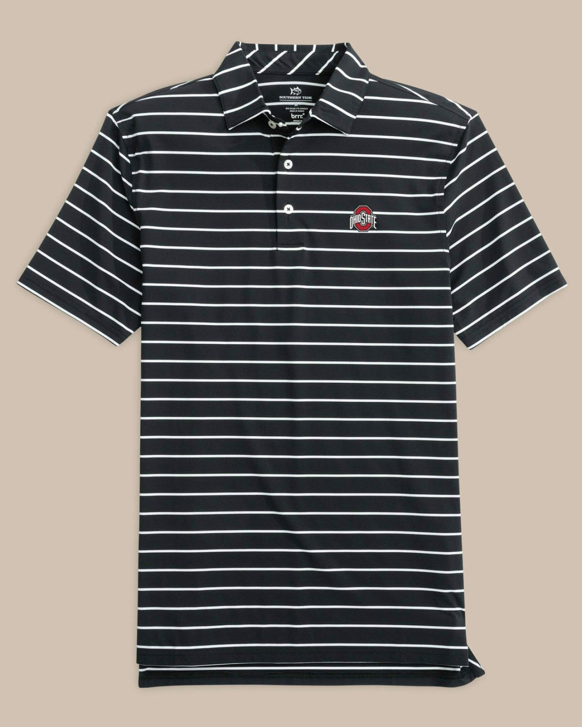 Ohio State Buckeyes brrr°®-eeze Stripe Polo | Southern Tide Essential