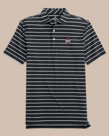 Ohio State Buckeyes brrr°®-eeze Stripe Polo | Southern Tide Essential