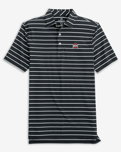 Ohio State Buckeyes brrr°®-eeze Stripe Polo | Southern Tide Essential
