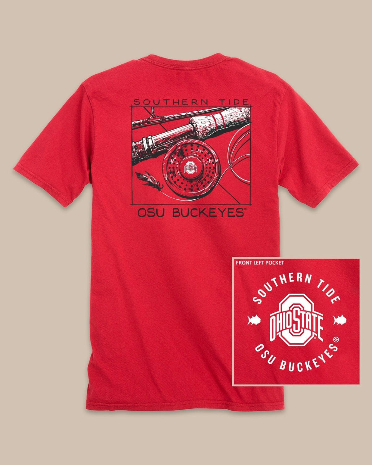 Ohio State Buckeyes Gameday Fly Reel T-Shirt | Southern Tide Smart Buy
