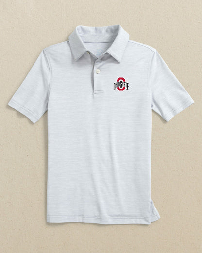 Boys Ohio State Buckeyes Driver Spacedye Polo Shirt | Southern Tide Popular