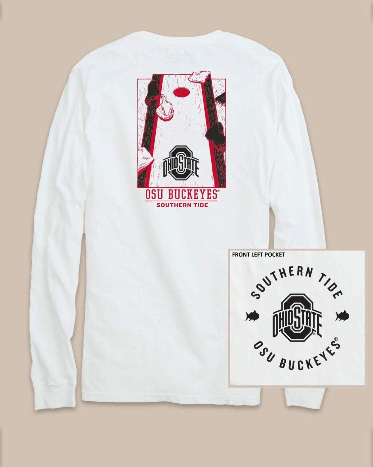 Ohio State Buckeyes Gameday Cornhole T-Shirt | Southern Tide Latest