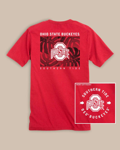 Ohio State Buckeyes Halftone Monstera T-Shirt | Southern Tide Essential