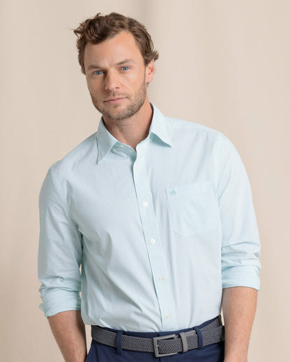 Charleston Mint Granby Stripe Long Sleeve Shirt | Southern Tide Best Price
