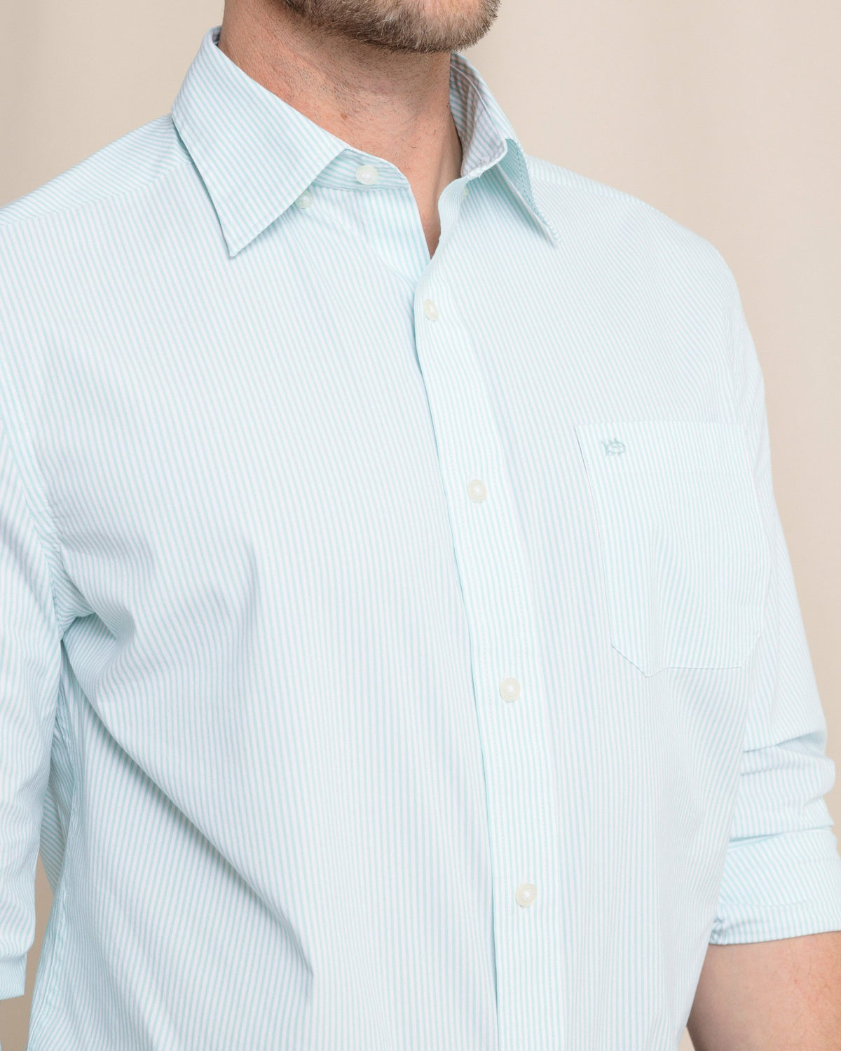 Charleston Mint Granby Stripe Long Sleeve Shirt | Southern Tide Best Price