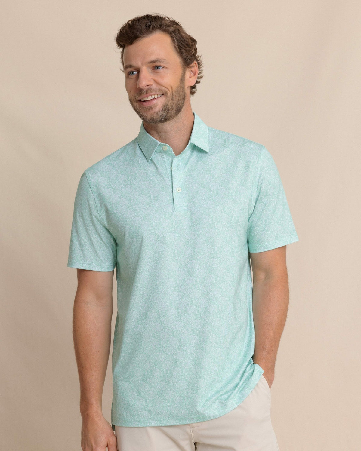 Driver Beach Palms Printed Polo | Southern Tide Special Offer