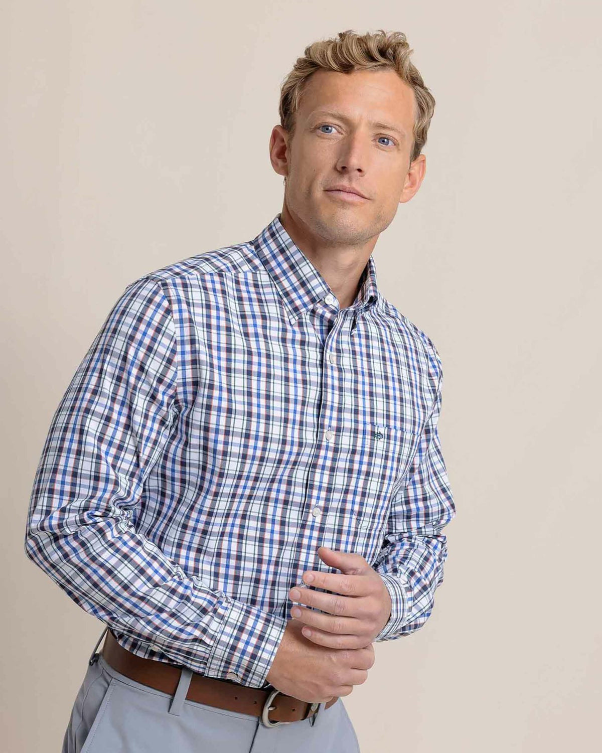 Charleston Master Plaid Long Sleeve Sport Shirt | Southern Tide Signature
