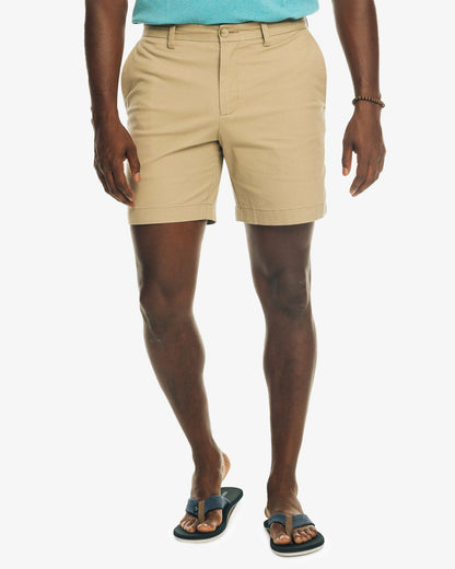 7 Inch Khaki Shorts - Channel Marker Fabric | Southern Tide Trending