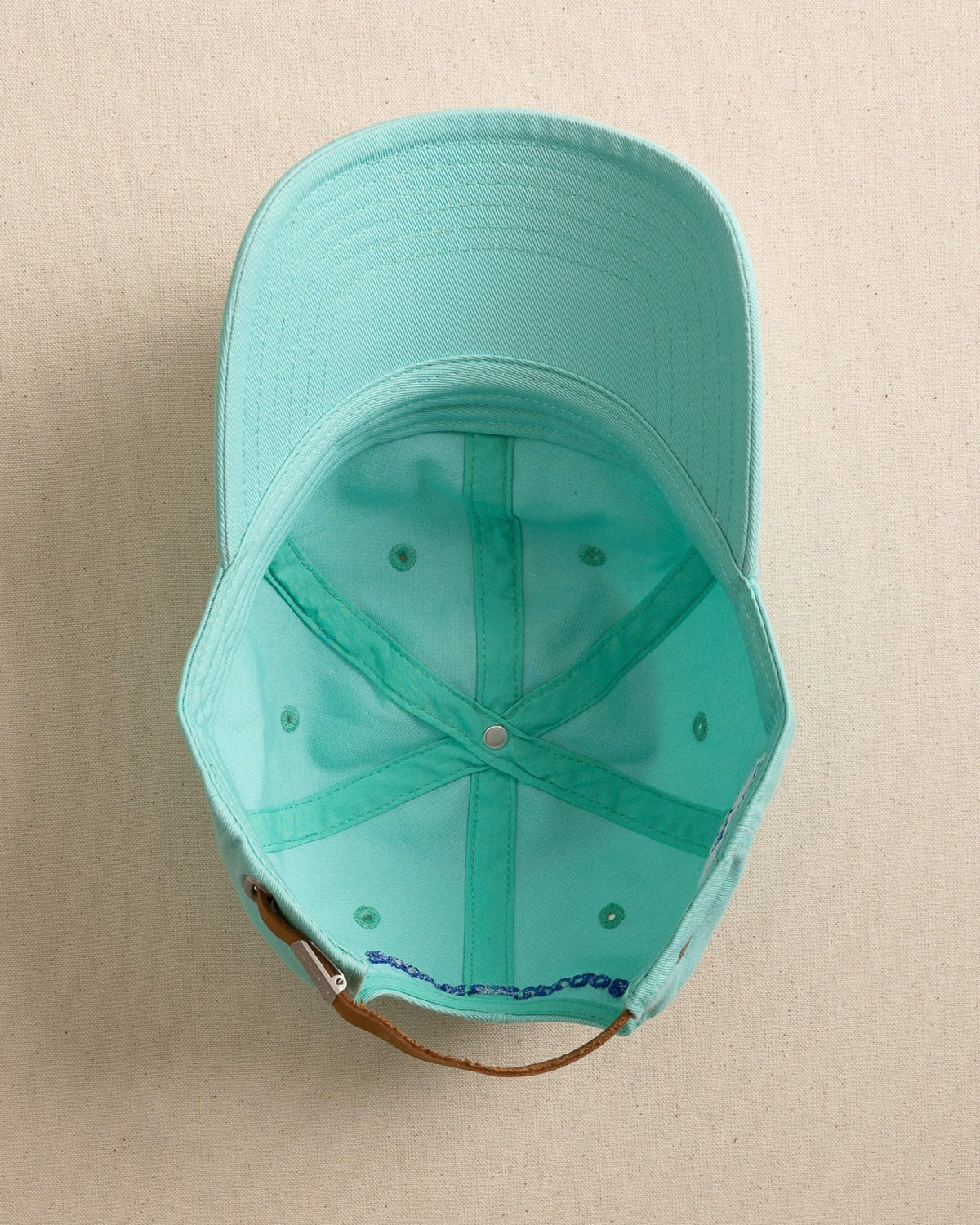 Mini Skipjack Leather Strap Hat - Turtle Green | Southern Tide Deals