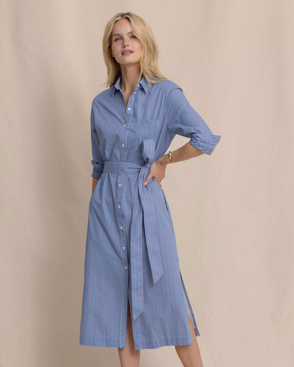 Trista Striped Midi Shirt Dress | Southern Tide Smart Buy