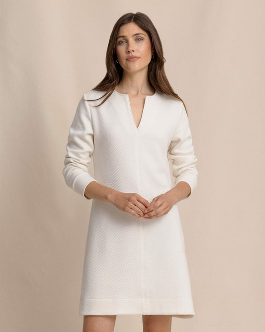 Cady Jacquard Dress - Sand White | Southern Tide Latest