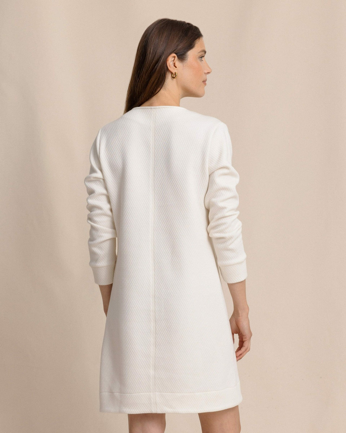 Cady Jacquard Dress - Sand White | Southern Tide Latest