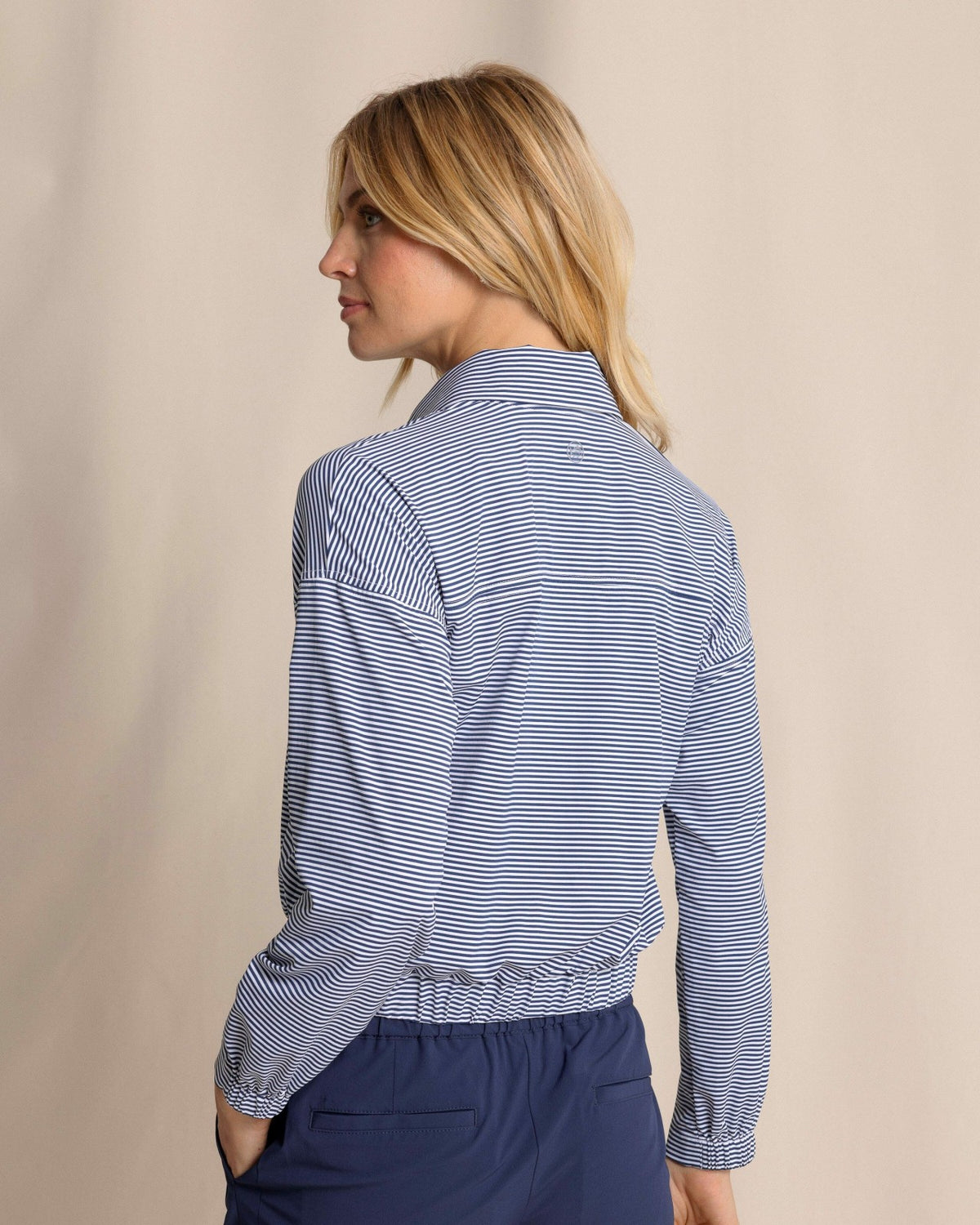 Kira Half Zip Stripe Pullover | Southern Tide Essential