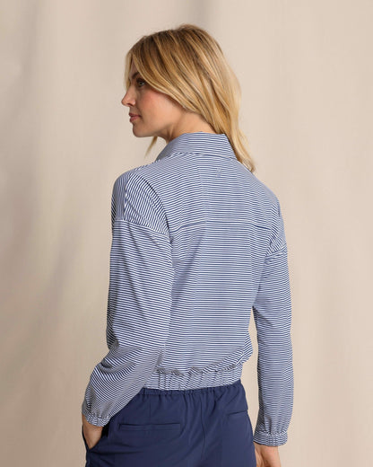 Kira Half Zip Stripe Pullover | Southern Tide Essential