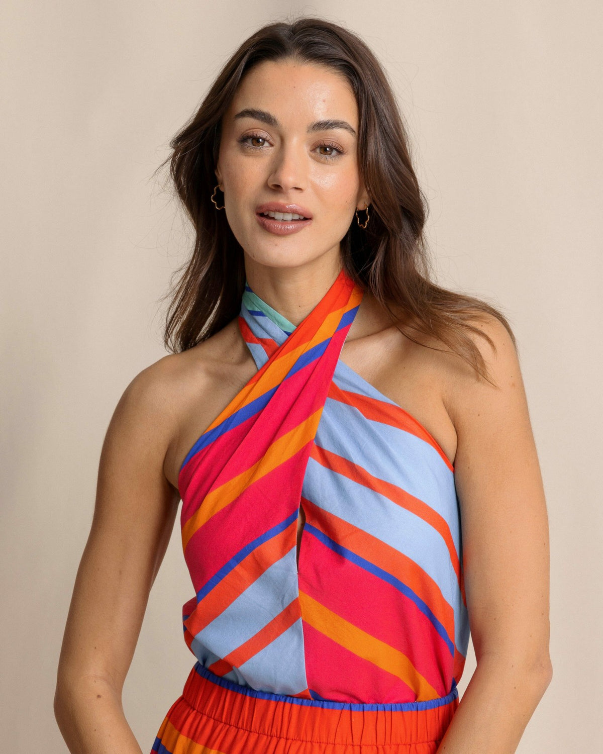 Fallon Calypso Cay Stripe Halter Top | Southern Tide Featured