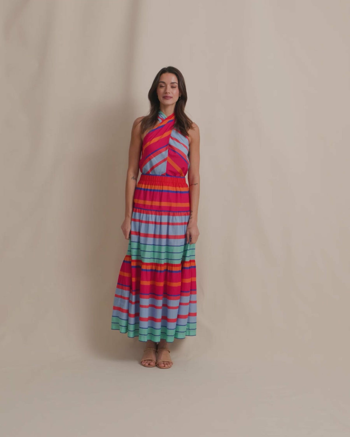 Fallon Calypso Cay Stripe Halter Top | Southern Tide Featured